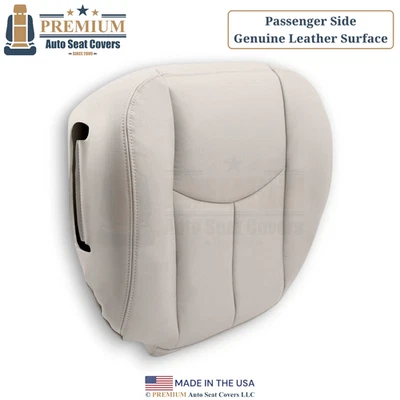 Cubierta de asiento inferior de pasajero de cuero genuino neutral 2003-2006 para Chevy Suburban Foto 1 de 4
