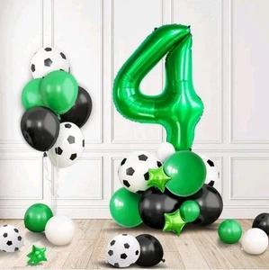 Balloons Decorations For Birthday Green Boys 23 pieces of football party - Picture 1 of 5