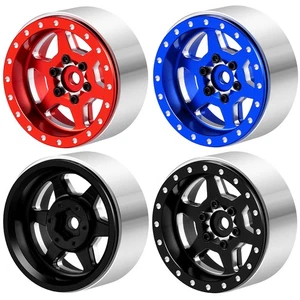 4x 1.3inch Alum Beadlock Wheel Rims for RC 1/18 TRX4M Axial SCX24 RC Crawler Car - Picture 1 of 24