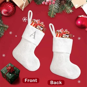 Weiß Flauschig Nikolausstrumpf Weihnachtsstrumpf Weihnachtssocken Hängedekor - Bild 1 von 50
