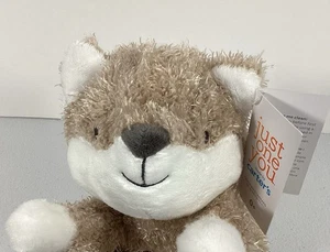 2022 Carters Just One You Tan Brown White Fox Plush Baby Toy Stuffed Lovey Tags - Picture 1 of 16