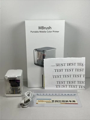 KONGTEN Mini Portable Color Printer MBrush Wireless Printing Inkjet Printer USED - Image 1 of 4