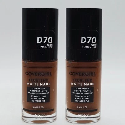 Lot Of 2 COVERGIRL TRUBLEND Matte Made Foundation Cappuccino D70 Read - Image 1 of 4