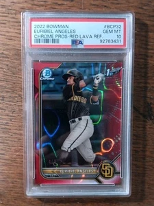 2022 Bowman - Euribiel Angeles - Red Lava - 1st - /5 - PSA 10 - Padres - Picture 1 of 3