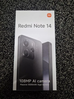 Xiaomi Redmi Note 14 Unlocked - Midnight Black - Brand New Sealed - 6GB/128GB - Image 1 of 4