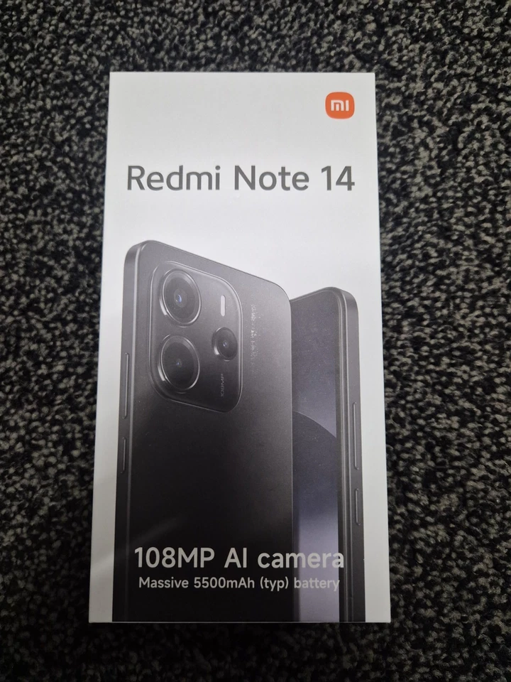 Xiaomi Redmi Note 14 Unlocked - Midnight Black - Brand New Sealed - 6GB/128GB - Image 1 of 4