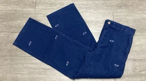Vineyard Vines Boys Clubpant In Blue Corduroy With Embroidered Whales Sz 14 New - Picture 1 of 9