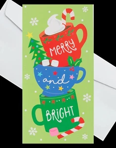Gift Money Holder Card w/ Envelope 3.25" x 6.25" - Merry and Bright - Picture 1 of 3
