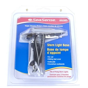 SeaSense Stern Light Base 2 Pin Round Light Base Fits 2 Prong Stern Lights - Picture 1 of 2