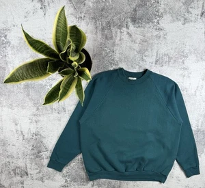 Vintage Fruit of The Loom Sportswear USA Blank 90s Hoodie Sweatshirt Pullover - Picture 1 of 11