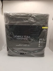 NEU Simply Vera 100 % Pima Baumwolle Supersoft Laken Set King, 600 Profilzahl - Bild 1 von 6