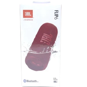 JBL Flip 6 Red Wireless Bluetooth Speaker - Picture 1 of 4