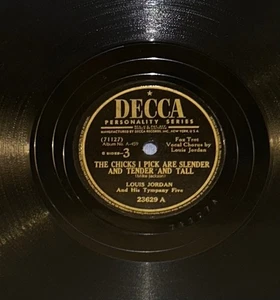 DECCA  23629  LOUIS JORDAN  WHAT THE USE OF GETTING SOBER   78 RECORD  CHICKS - Bild 1 von 6