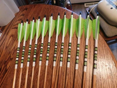 One Dozen New  Matching Cedar Arrows - Image 1 of 4