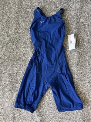 Speedo Mujer Talla 26 Rodilla Espalda Abierta Piel Rápida FS-PRO Azul Foto 1 de 3