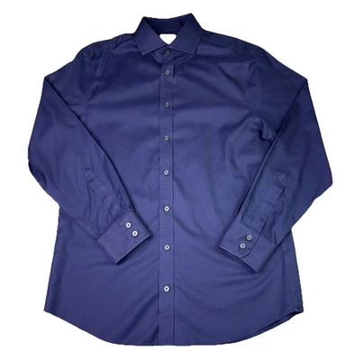 Camisa de manga larga con botones extra delgada azul Charles Tyrwhitt para hombre talla 16,5-34 Foto 1 de 4