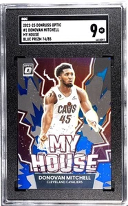 Óptica #1 2022 Donovan Mitchell My House/85 azul Prizm SGC 9 - Imagen 1 de 2