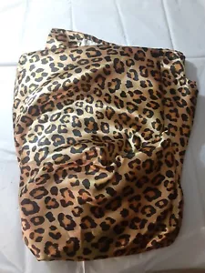 Mainstays Leopard Print Satin Throw Blanket Brown Gray Animal Print LARGE 48x90" - Picture 1 of 7