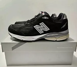 New Balance 990v3 Made in USA Black Grey White Suede Men's Shoes Sz 14 (M990BS3) - Picture 1 of 22