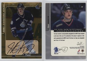 2000-01 ITG Be A Player Signature Series Auto Gold Steve Kariya #58 Auto