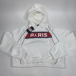 Jordan x Paris Saint-Germain PSG Womens Fleece Hoodie LARGE NWT DC0461-100 - Picture 1 of 12