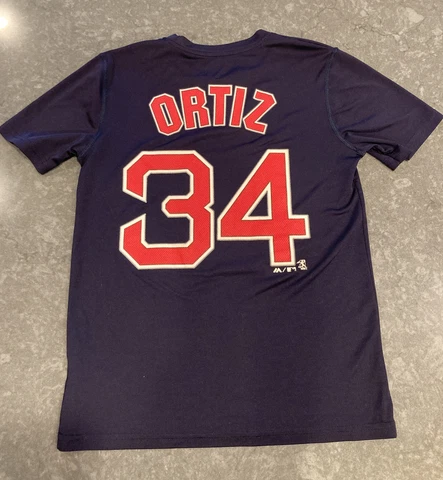Majestic Boston Red Sox David Ortiz #34 Jersey T Shirt Youth Medium Cover