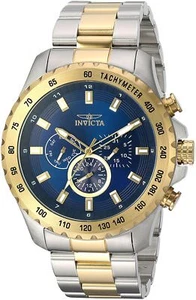 Nuevo Invicta Speedway Oro + Plata 2 Tono,Azul Cronómetro Dial,Japón Reloj 2421 - Imagen 1 de 3
