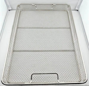 Stainless Steel Sterilization Tray Mesh Surgical Instrument Basket 19" x 13" x 2 - Picture 1 of 6