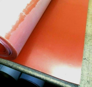 Silicone Rubber Sheet Solid US Hi-Temp Red 1/8''Thick x 12" x 12" Sq Ft 60D - Picture 1 of 6