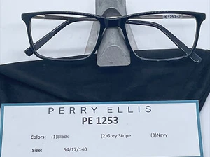 Nuevos marcos de gafas PERRY ELLIS PE 1253-3 azul marino 54-17-140 - Imagen 1 de 3
