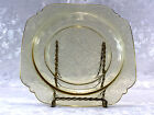 Federal Glass Madrid Pattern Light Amber Depression Glass Luncheon Plate
