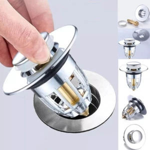 Washbasin Bathtub Drain Plug Bathroom Sink Plug Stopper Core Jump Drain Filter - Picture 1 of 12