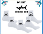 Shark Doo Doo Doo Daddy Grandad Uncle Brother Sister Birthday Novelty Gift Socks