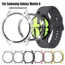 For Samsung Galaxy Watch 6 40mm 44mm Glass Screen Protector Diamond Case Cover