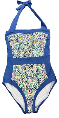 Boden Womens Santorini Halter Neck One Piece Swimsuit Size 6 Swimwear Vacation - Image 1 of 4