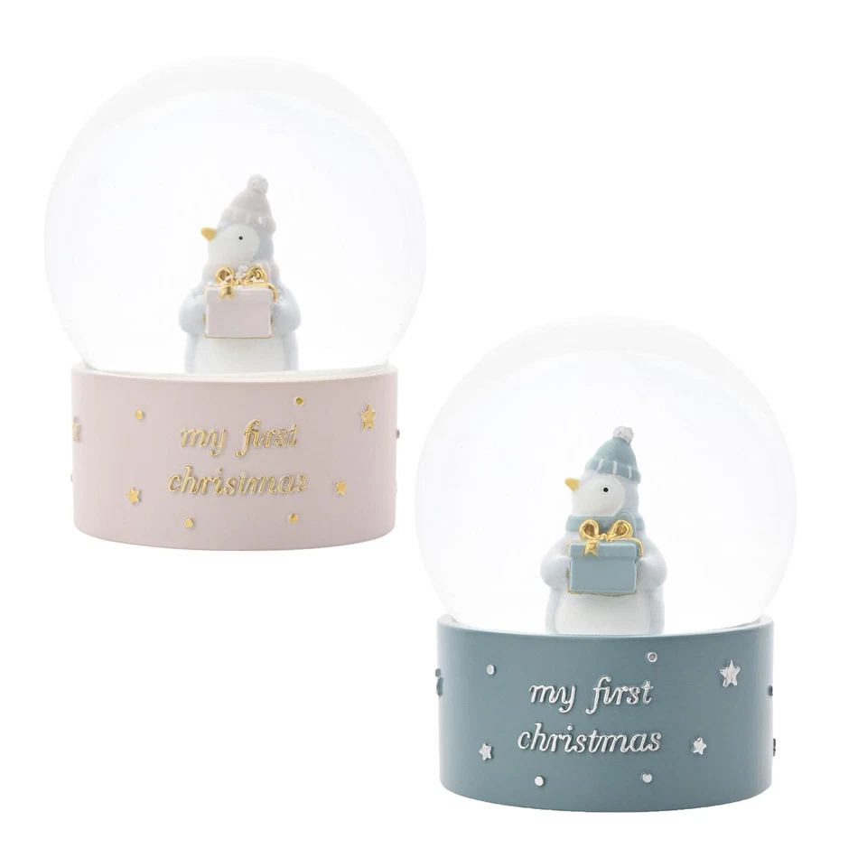 Christmas Snow Globe 'My First Christmas' Penguin by Bambino - Choose Colour - Image 1 of 1