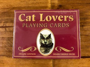 CAT LOVERS PLAYING CARDS - DELUXE EDITION DOUBLE BRIDGE DECKS NEW! VINTAGE 2001 - Picture 1 of 2