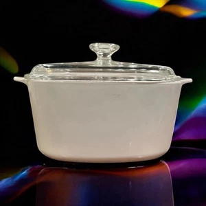 Cazuela Corning Ware Just White A-3-B de 3 cuartos con tapa PYREX - Imagen 1 de 20