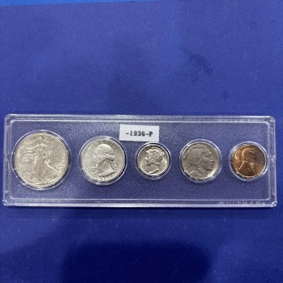 1936-P Affordable US Silver Mint Set Nice Coins Investment & Gift! 90% Silver A+ - Image 1 of 4