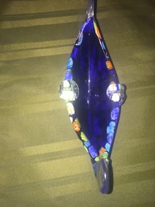Pisapapeles de vidrio soplado a mano multicolor estilo Murano vintage Usado en excelente estado - Imagen 1 de 10