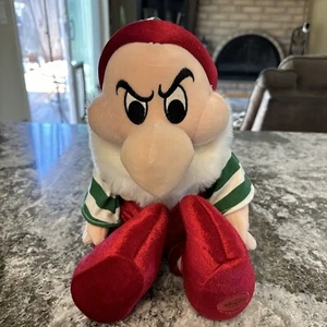 Peluche Disney Grumpy 12" Blancanieves Enano Elfo Navidad Exclusivo Nuevo con Etiquetas - Imagen 1 de 7