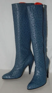 SOLO HECHO PARA "RIHANNA" EE. UU. 9 ❤️ ANNA LUNNA 2010 Cuero Tacones Hasta la Rodilla Botas - Imagen 1 de 18