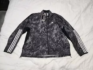 Adidas 2XL Own The Run Excite WIND.RDY Jacket Black Snakeskin Full Zip XXL - Picture 1 of 4