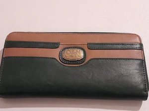 ollie & nic dark green and brown purse wallet unused condition - Picture 1 of 17