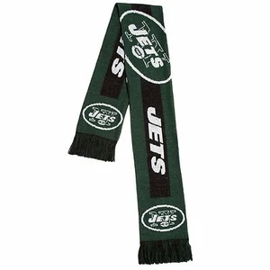 New York Jets Scarf Knit Winter Neck - Double Sided Big Team Logo New 2016 - Picture 1 of 1