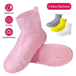 Anti-slip Silicone Rain Shoe Covers Reusable Waterproof Shoes Cover Protector - Picture 1 of 36