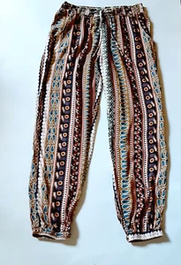 American Eagle Boho Paisley Ankle Pants Jogger SZ M - Picture 1 of 3