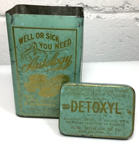 Antique Autology Can 1900s Body & Brain Perfection Medical Quackery Detoxyl H5 - Picture 1 of 11