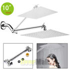  12Inch Square Stainless Steel Shower Rainfall Shower Head &11inch Extension Arm