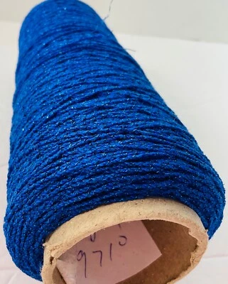 Пряжа Lucci Velrexy один конус королевский синий шерсть/вискоза/металлик новая - Изображение 1 из 4